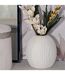 Vase Design Rainuré Icicle 38cm Crème-4
