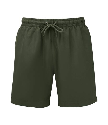 Short De Bain Motif/style Uni Homme Olive Uni Wombat