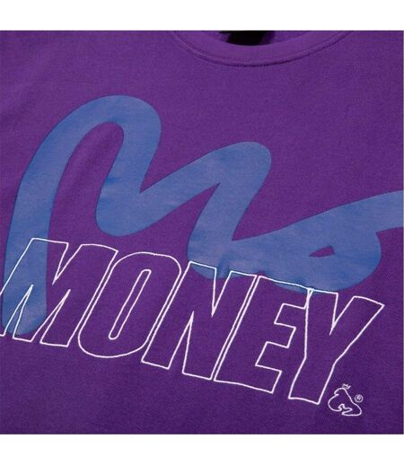 Sweat Motif/style Pochoir Homme Violet Money