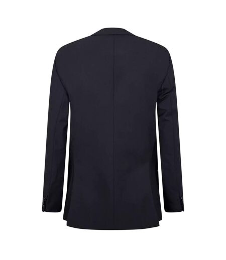 Mens Lapel Single-breasted Blazer Black Boss