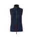 Womens/ladies artisan fleece gilet navy/brown Premier-1