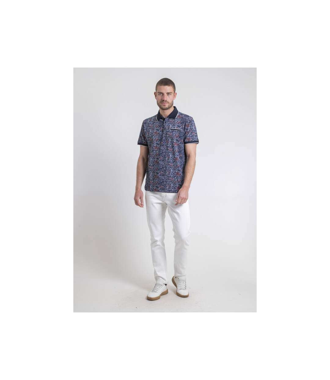 Polo manches courtes pur coton motifs PARUBOL-4