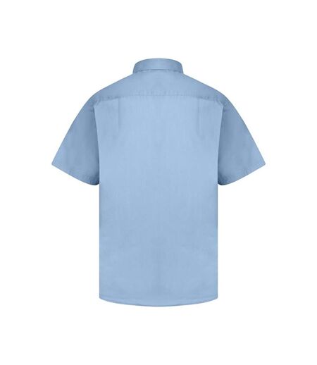Absolute Apparel Mens Short Sleeved Classic Poplin Shirt (Light Blue)