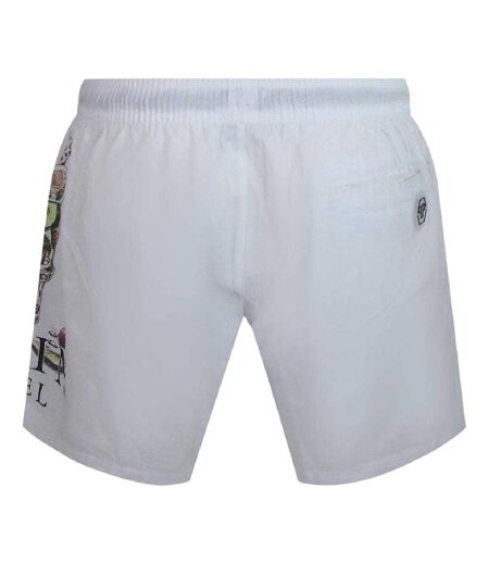 Short De Bain Motif/style Logo Crâne Homme Blanc Philipp Plein