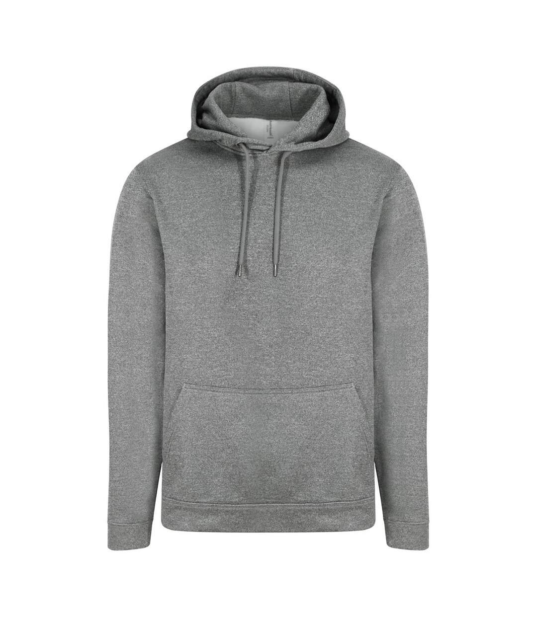Sweat À Capuche Sports Adulte Gris Chiné Awdis-1