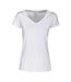 Womens/ladies Whailford V Neck T-shirt White James Harvest-1