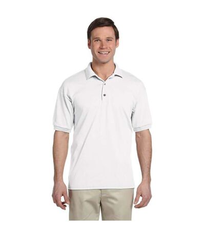 Polo À Manches Courtes Homme Blanc Tri Dri