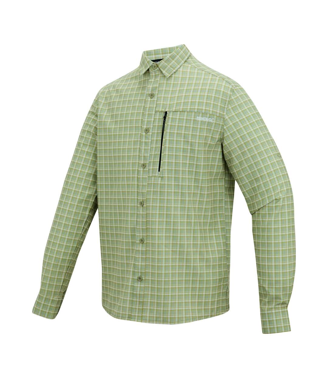 Chemise De Voyage Motif/style À Carreaux Homme Vert Pâle Regatta-4