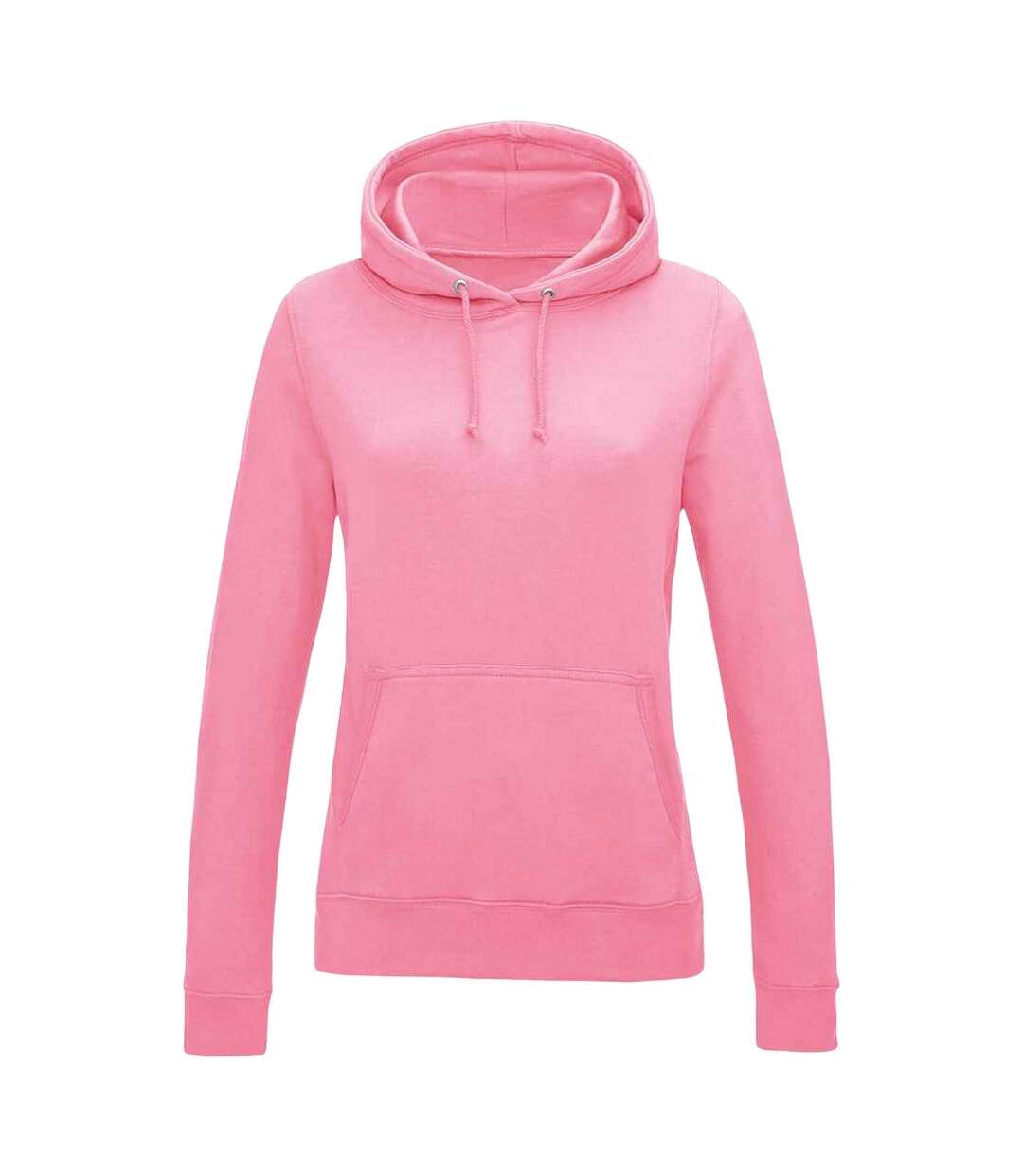 Womens/ladies girlie college hoodie dusty pink Awdis