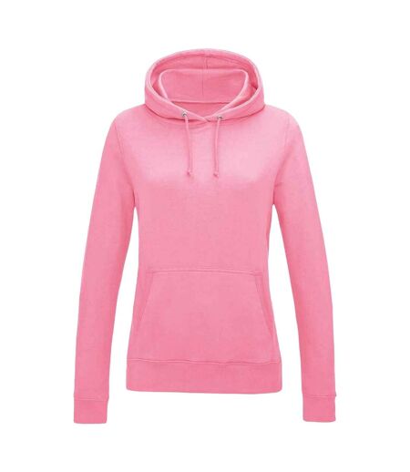 Sweat à capuche college femme rose pâle Awdis Awdis