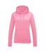 Sweat à capuche college femme rose pâle Awdis Awdis