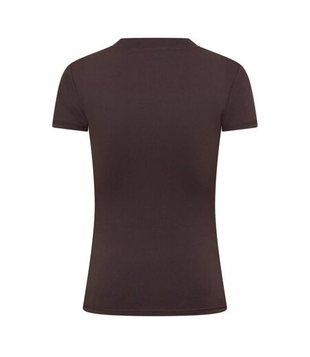 T-shirt Motif/style Emblème Femme Marron Couture Club