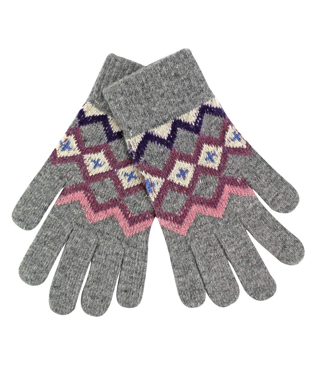 Ladies Wool Gloves | Winter Cute Fairisle Gloves for Cold Weather-3