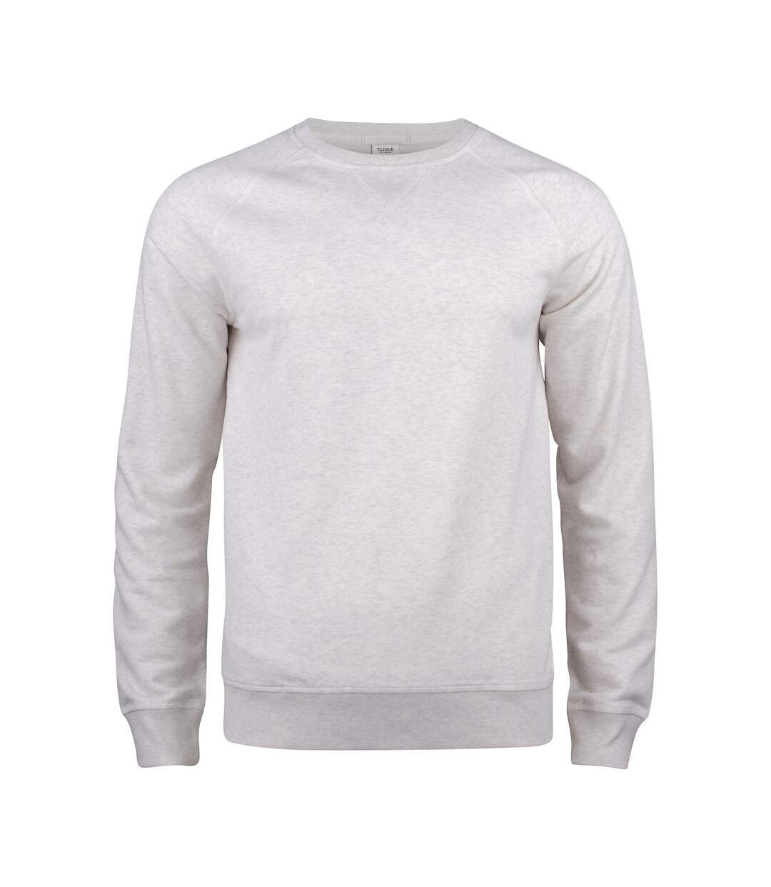 Sweat premium homme blanc cassé Clique-1