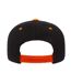 Casquette Ajustable Motif/style Deux Tons Noir Orange Néon Flexfit-2