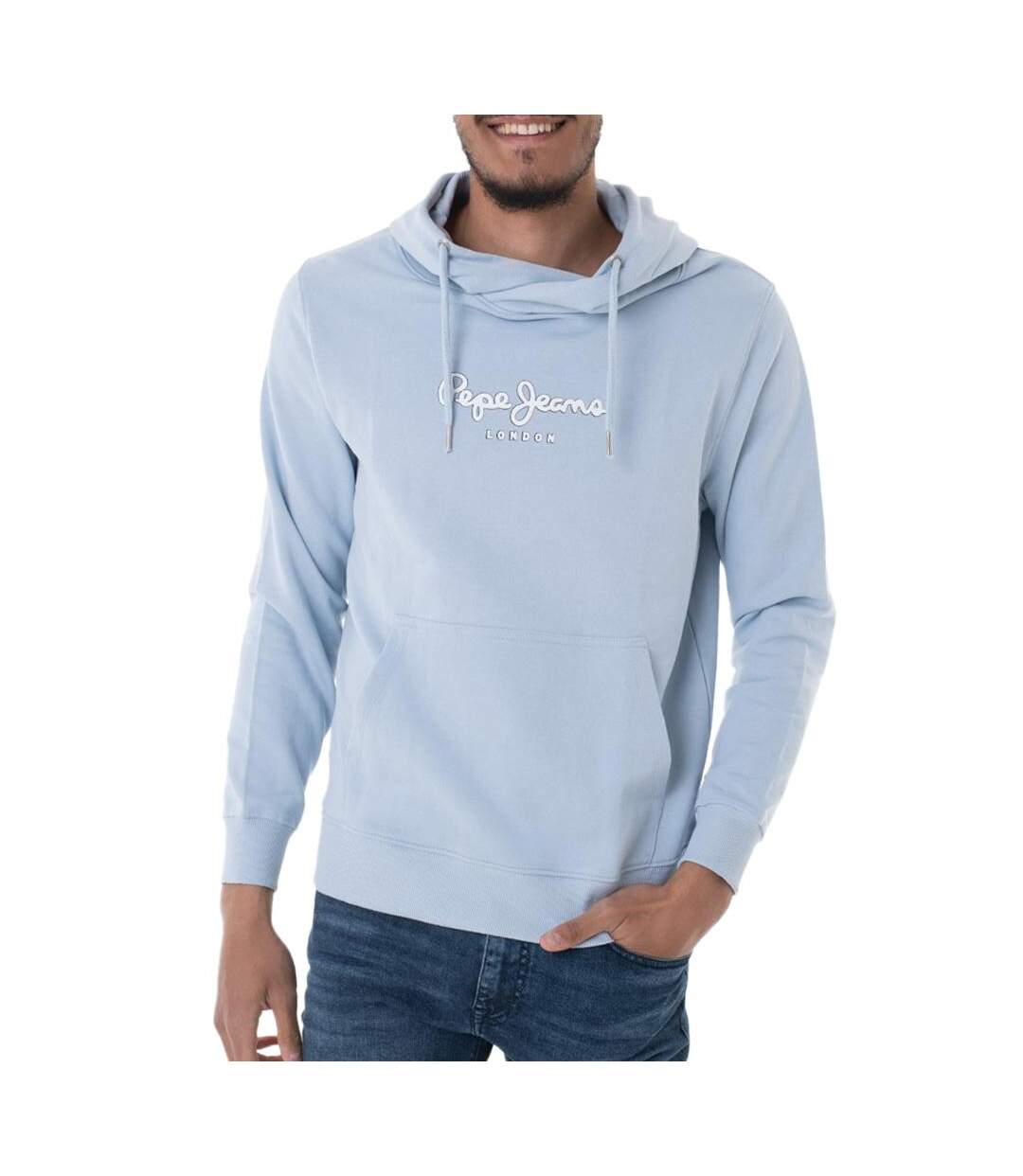 Sweat bleu clair homme pepe jeans edward-1