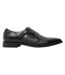 Mens Double Monk Strap Flat Formal Shoes Black Where´s That From-1