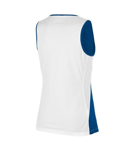 Maillot De Basket Sans Manches Femme Bleu Foncé Blanc Nike