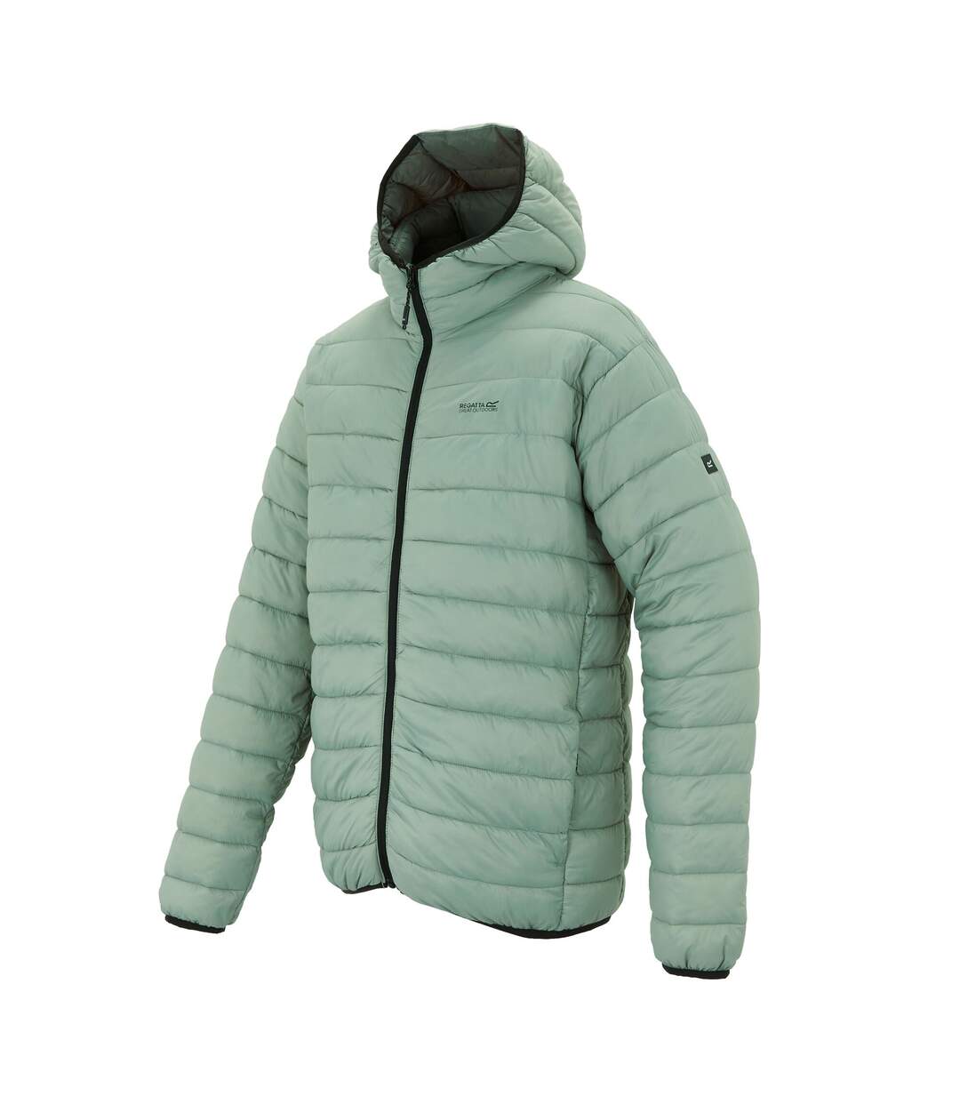 Mens Marizion Baffled Hooded Padded Jacket Glacier Green Regatta-3