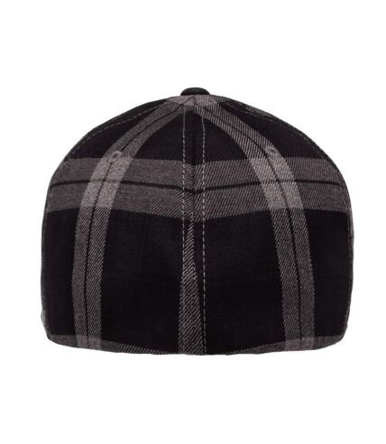 Flexfit By Yupoong Tartan Plaid Cap (Black/Gray) - UTRW7539