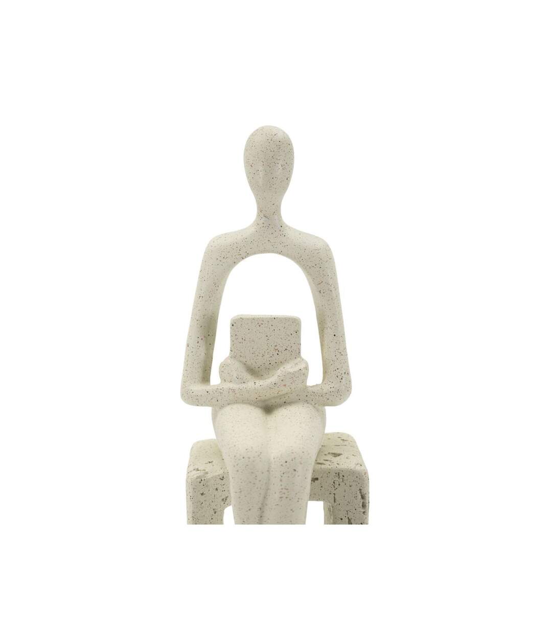 Statuette Déco Seule Stons 24cm Crème-5