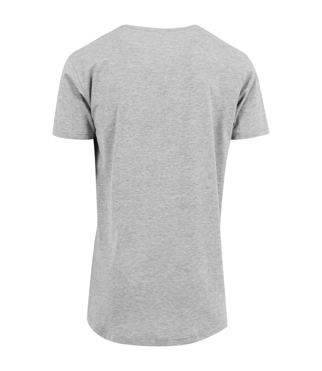 T-shirt Motif/style Long Femme Gris Chiné Build Your Brand-2
