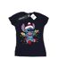 Disney T-shirt en coton Femmes/Ladies Lilo And Stitch Christmas Lights (Bleu marine) - UTBI25423-1