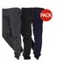 Pantalons De Jogging Mayview Homme Noir Charbon Bleu Marine Crosshatch-1