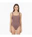 Womens/ladies Crinkled One Piece Swimsuit Mocha Jack Wills-1