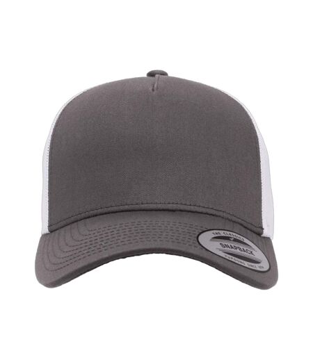 Casquette Trucker Retro Charbon Blanc Flexfit
