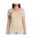 T-shirt beige femme guess mini triangle - m-2