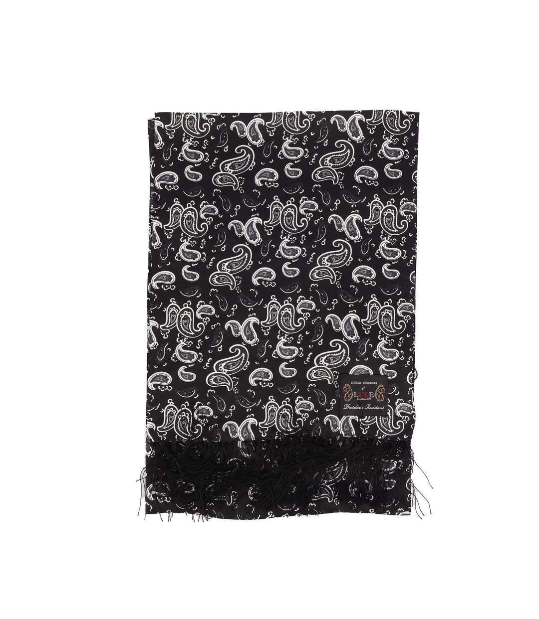 Womens/ladies One Paisley Silk Scarf One Size Black White Luke 1977-3