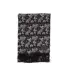Womens/ladies One Paisley Silk Scarf One Size Black White Luke 1977-3