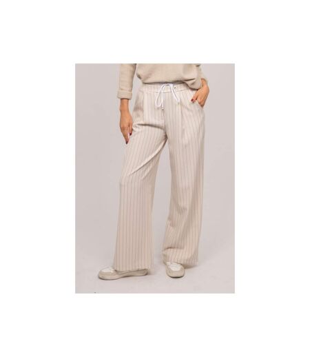 Pantalon large  fines rayures ESTA - Dona X Lisa