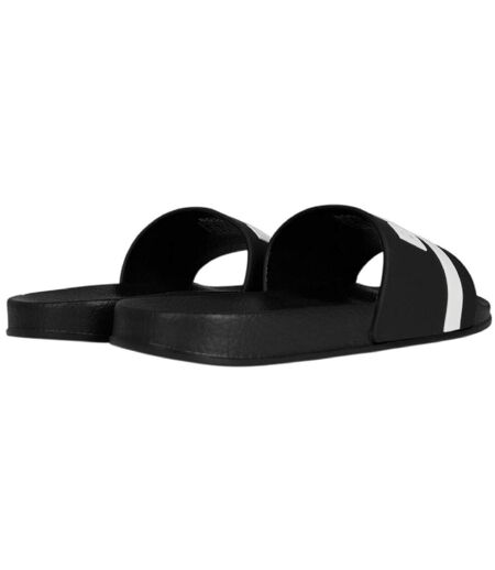 Womens/ladies Lettering Slides Black Boss
