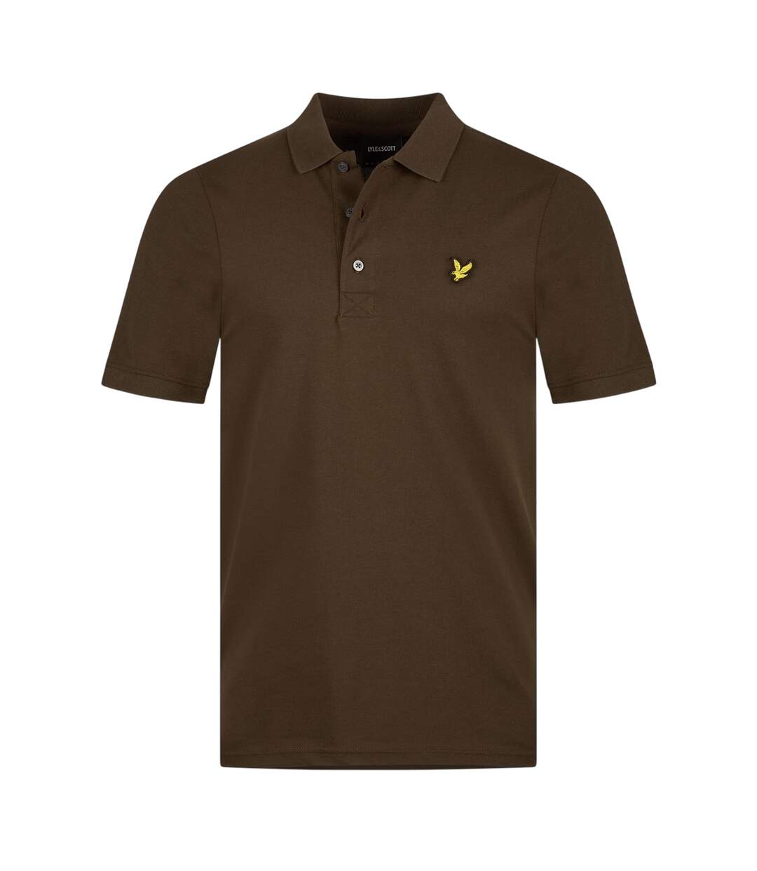 Polo Uni Manches Courtes En Coton Bio Homme Kaki Lyle & Scott-2
