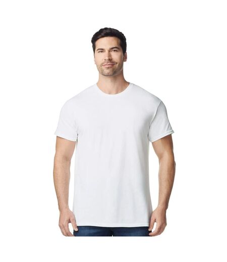 Mens Cotton Label T-shirt White Gildan
