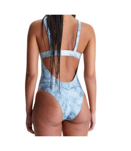 Maillot De Bain 1 Pièce Motif/style Tie-dye Femme Bleu Calvin Klein