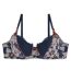 Soutien-gorge ampliforme coque moulée imprimé bleu Collection