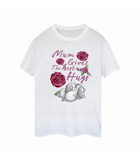 Disney Femme/Ladies Lady And The Tramp Mum Hugs Coton Boyfriend T-Shirt (Blanc) - UTBI30761