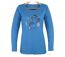 Tee-shirt MAYFLOWER TEEF2004A manches longues : la douceur du coton flammé bleu-2