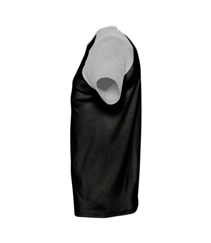 SOLS Mens Funky Contrast Short Sleeve T-Shirt (Black/Grey Marl) - UTPC300