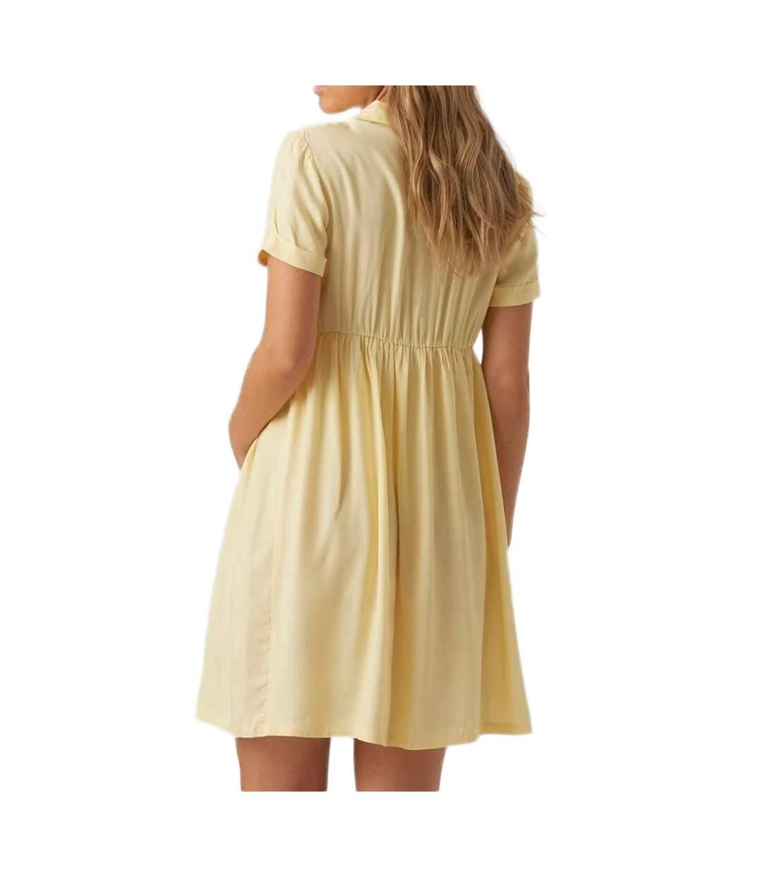 Robe jaune femme mamalicious lia-2