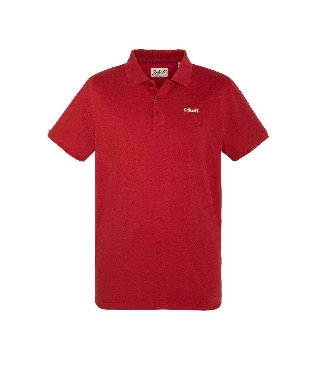 Polo Rouge Homme Schott S0022 - M-1