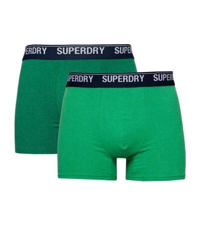 Lot x2 Boxers Vert/Marine Homme Superdry - S