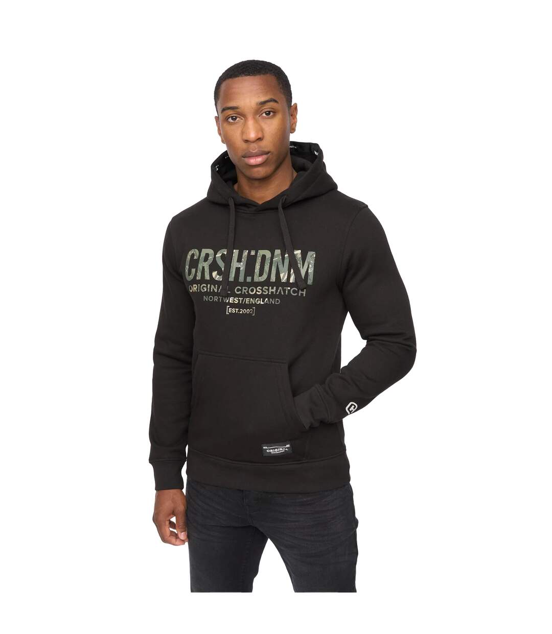 Sweat À Capuche Campbox Homme Noir Crosshatch-2