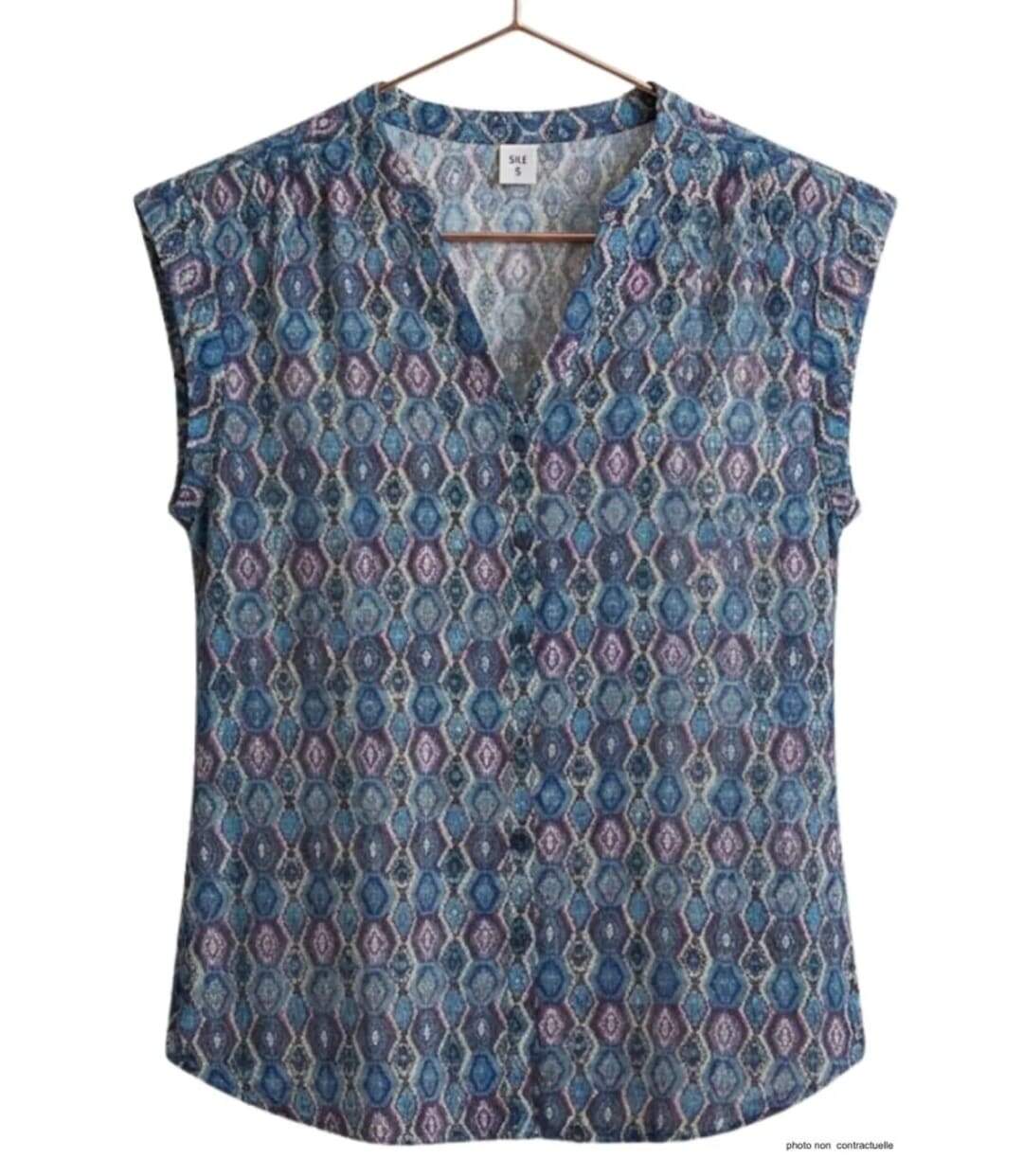 Chemisier sans manches MAYFLOWER N1121A : le top en viscose fluide pour un été frais et élégant-2