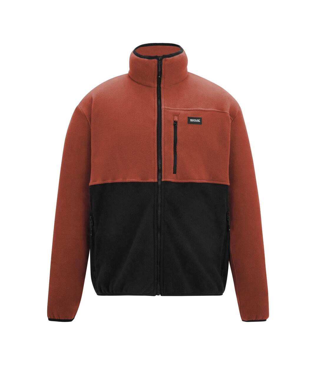 Veste Polaire Motif/style Blocs De Couleurs Frankie Homme Rouge Orangé Noir Tableau Noir Regatta-2