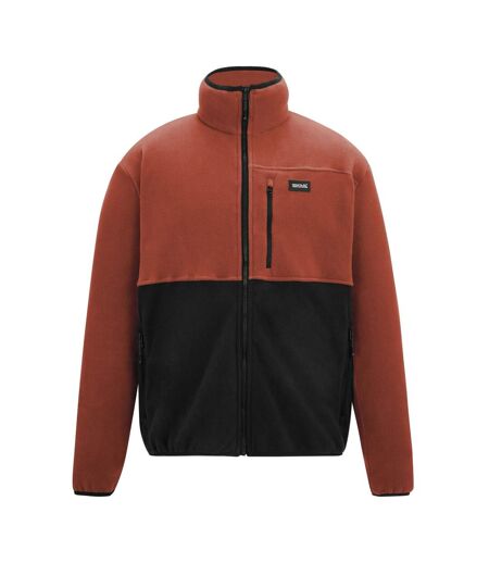 Veste Polaire Motif/style Blocs De Couleurs Frankie Homme Rouge Orangé Noir Tableau Noir Regatta