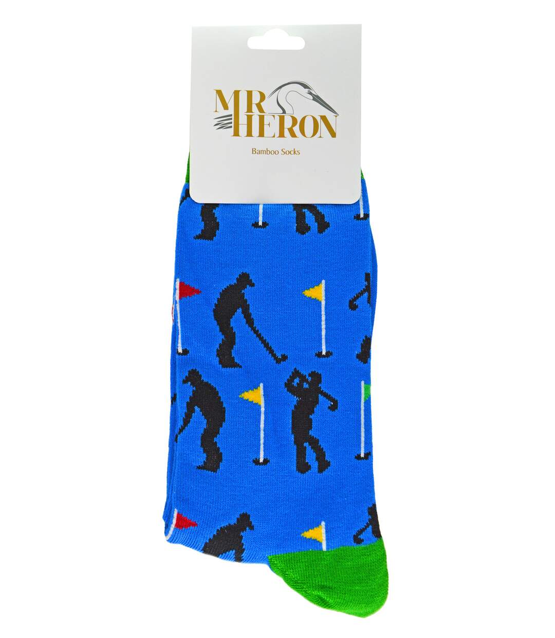 Mr. Heron - 1 Paire Chaussettes Golf Homme Fantaisie Bambou Cadeaux